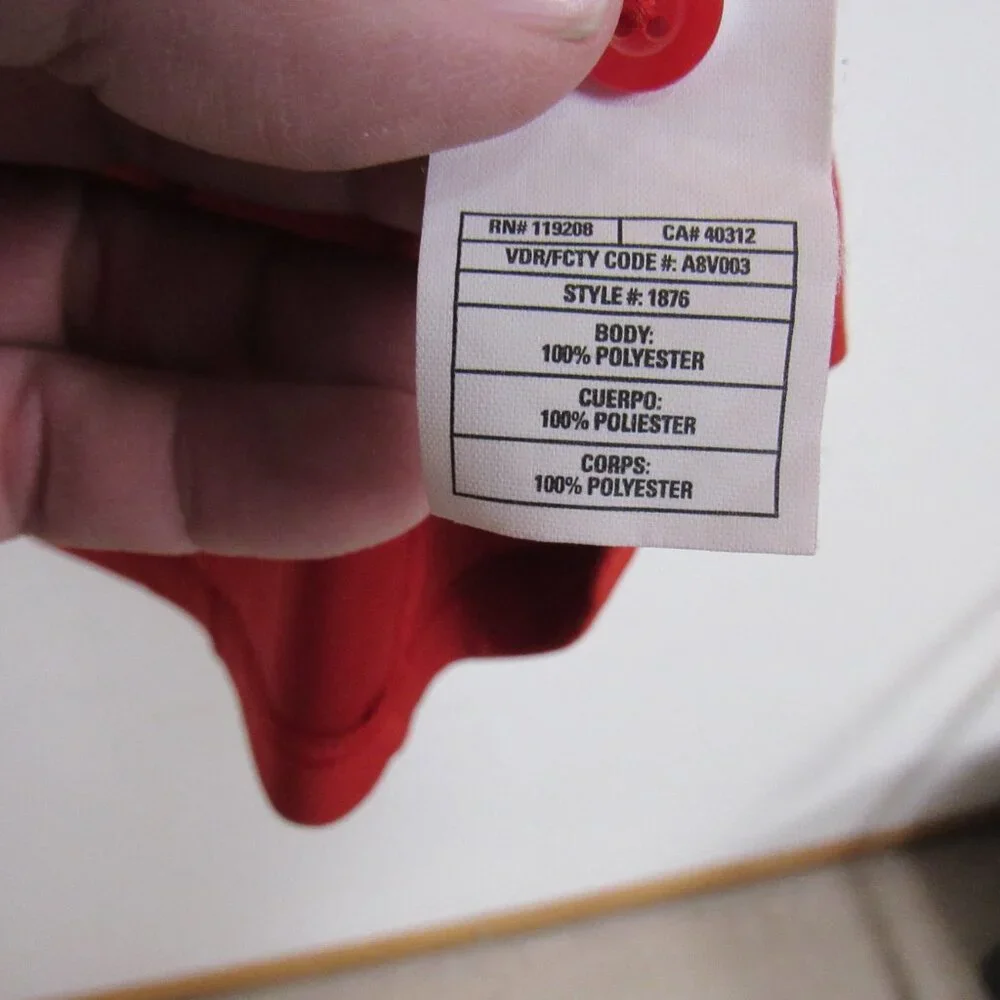 Adidas‎ Polo Shirt Men's XL Red Wisconsin Badgers Climalite Polyester